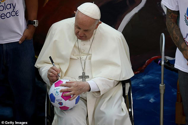Arsenal received the late Pope's blessing.
