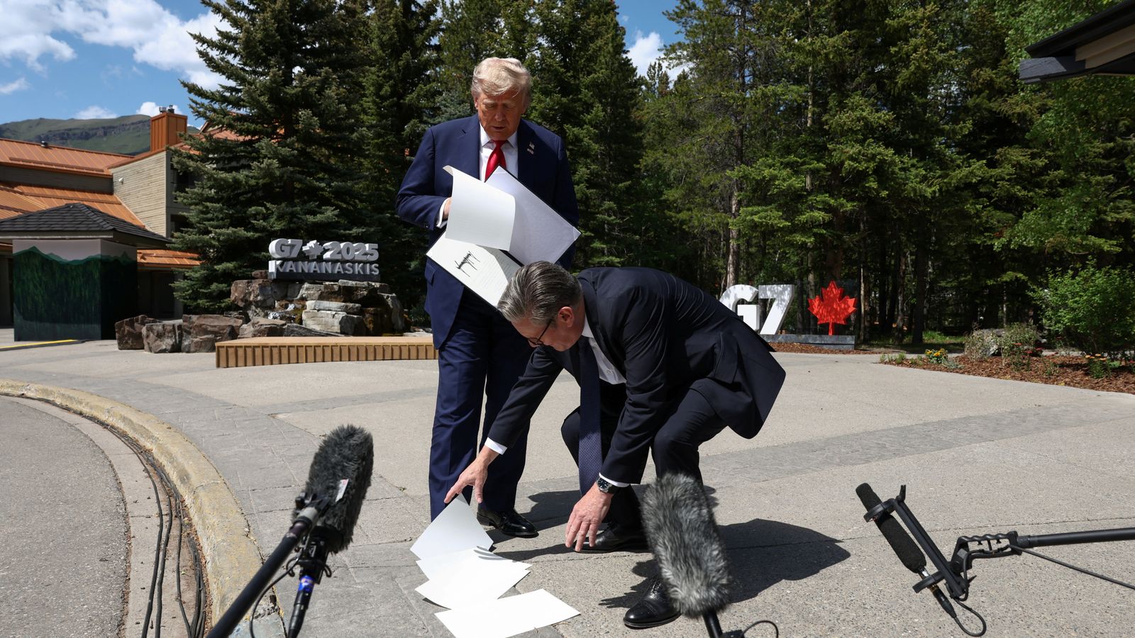 Trump puts tariffs on Britain.